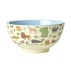 Melaminbolle Sweet Jungle dusty blue 700 ml forfra