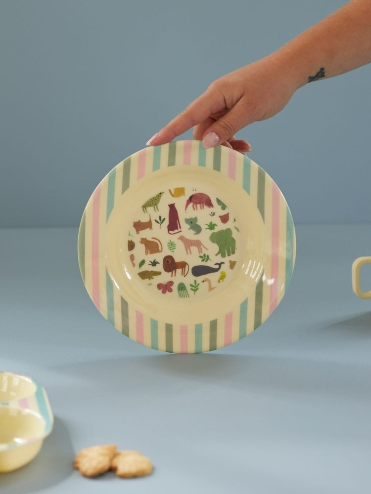 Melaminbolle Sweet Jungle for barn detalj av jungeldesign