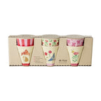 Melaminkopper 6-pakning Happy Forest Pink forfra