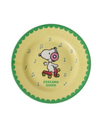 Detalj av Melamintallerken med Snoopy-print