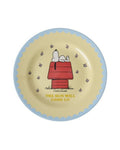 Melamintallerken med Snoopy-print kremhvit for barn