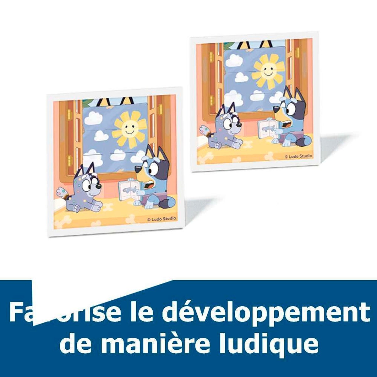 Nærbilde av kortene i memory® Bluey kortspill