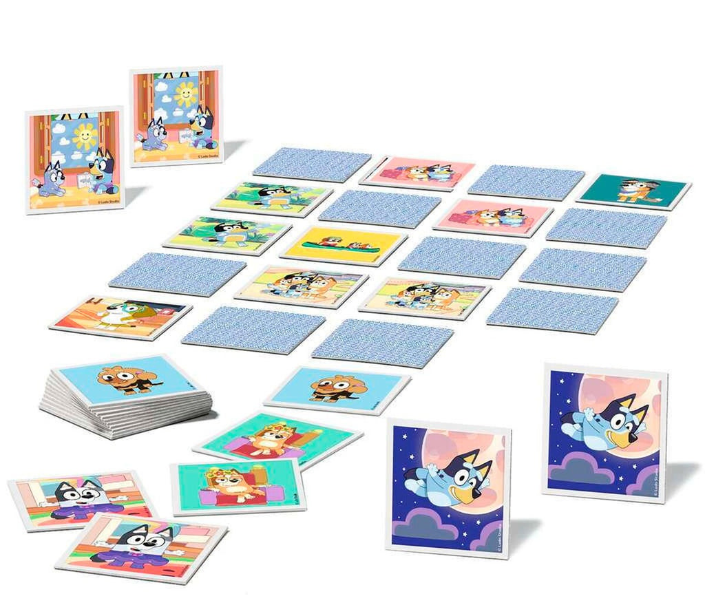 Montert memory® Bluey kortspill klar til spill