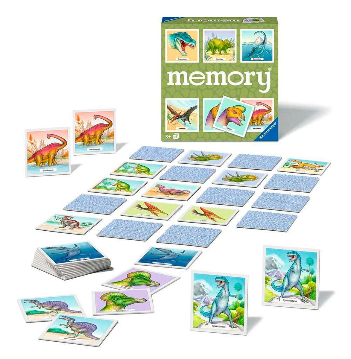memory® Dinosaurer 32 bildepar kortdetalj med dinosaurillustrasjon