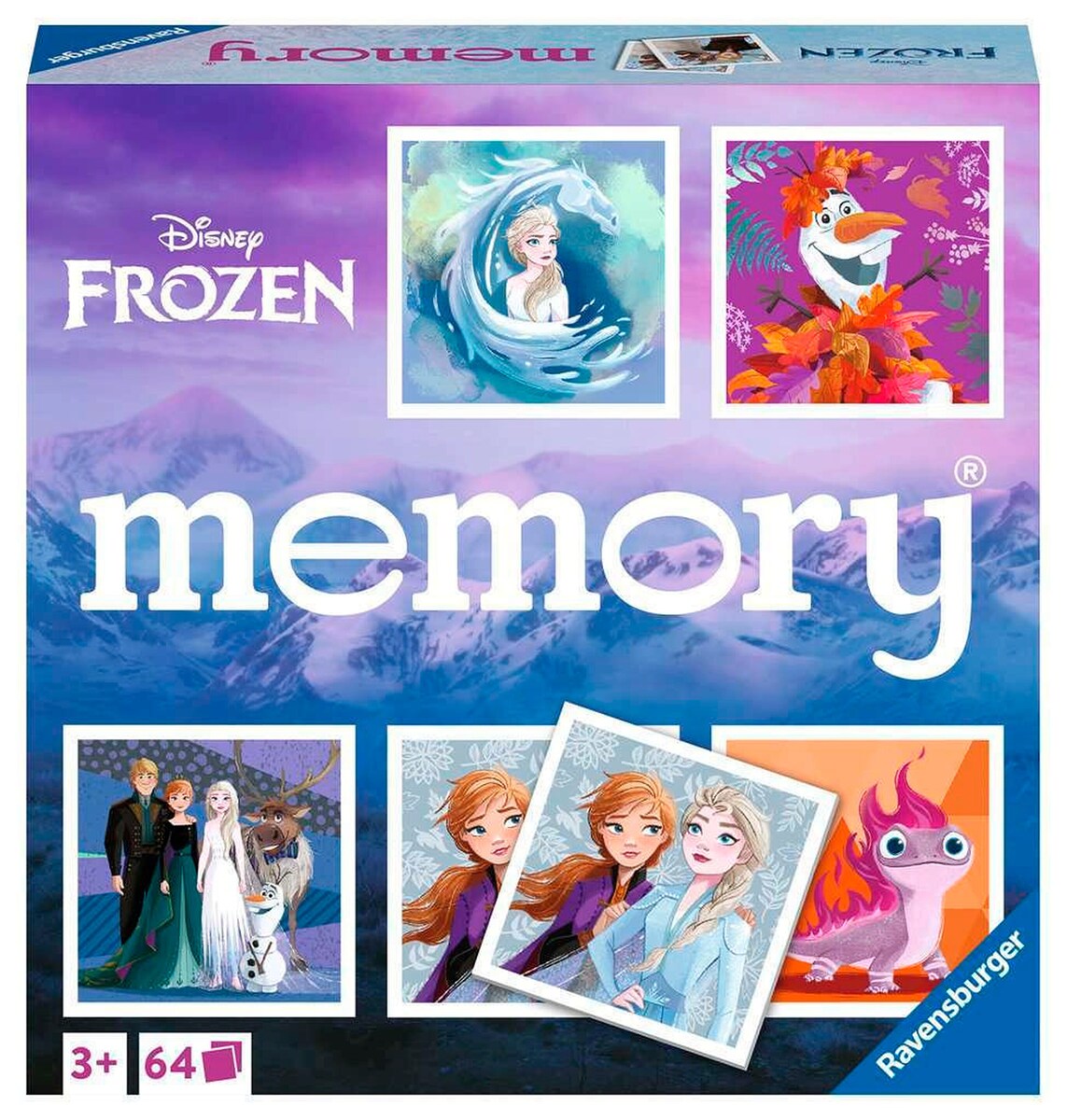 memory® Disney Frozen kortspill forfra med kjente Frost-figurer