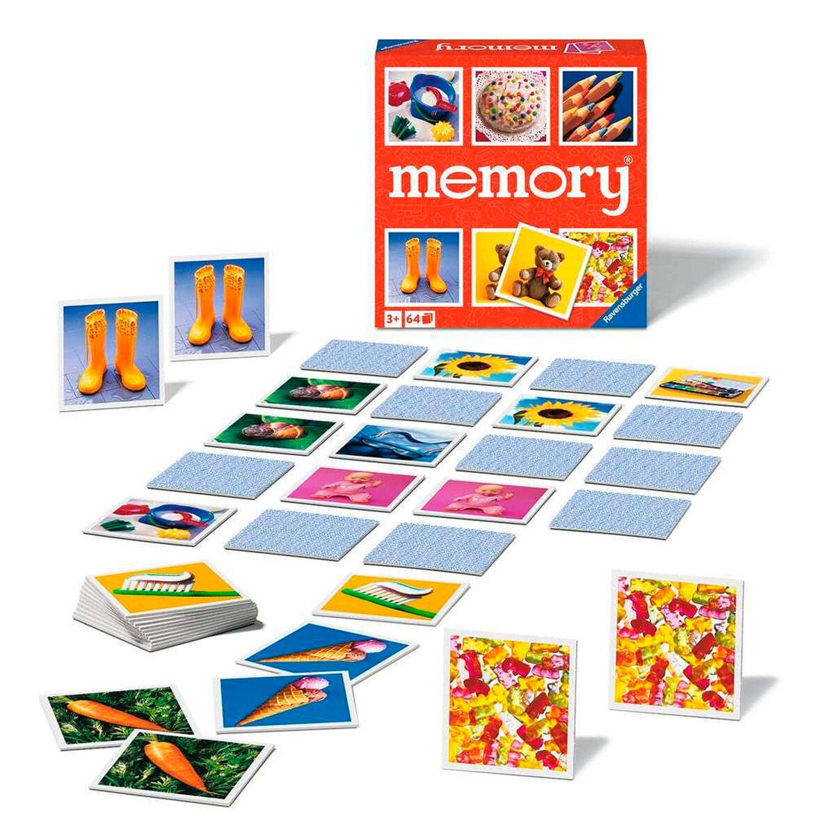 memory® Junior kortspill 32 bildepar 2-8 spillere detalj av kort