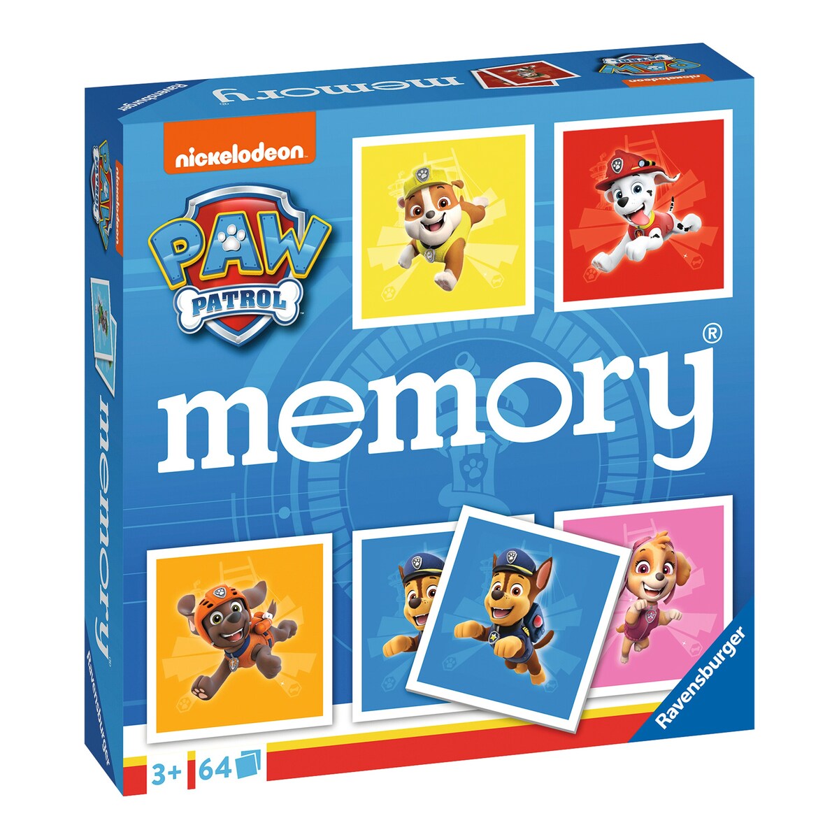 Memory kortspill PAW Patrol 64 bildekort forfra