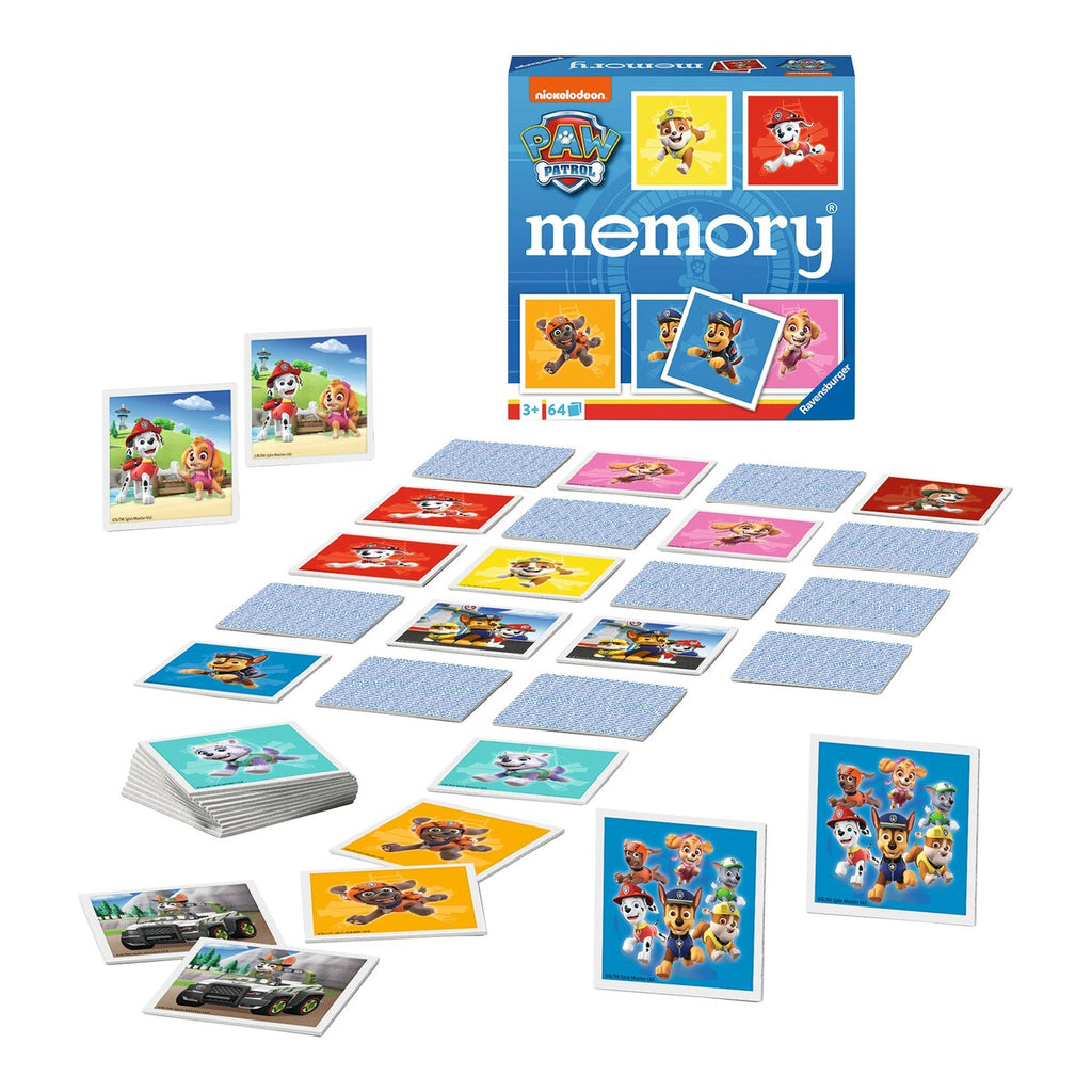 Memory kortspill PAW Patrol 64 bildekort bakside