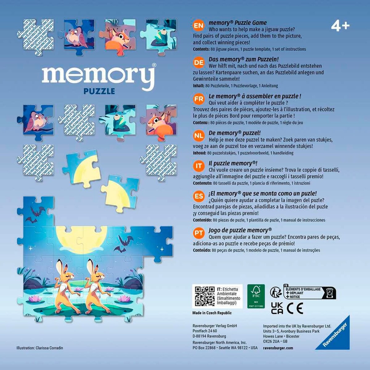 memory® puslespill dyr ved dammen bakside