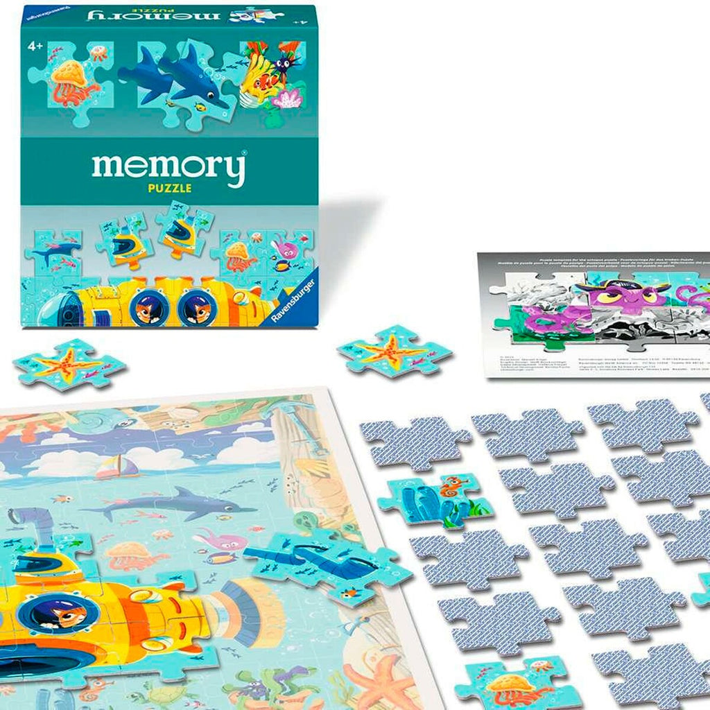 memory® puslespill undervannsverdenen montert med fullført motiv