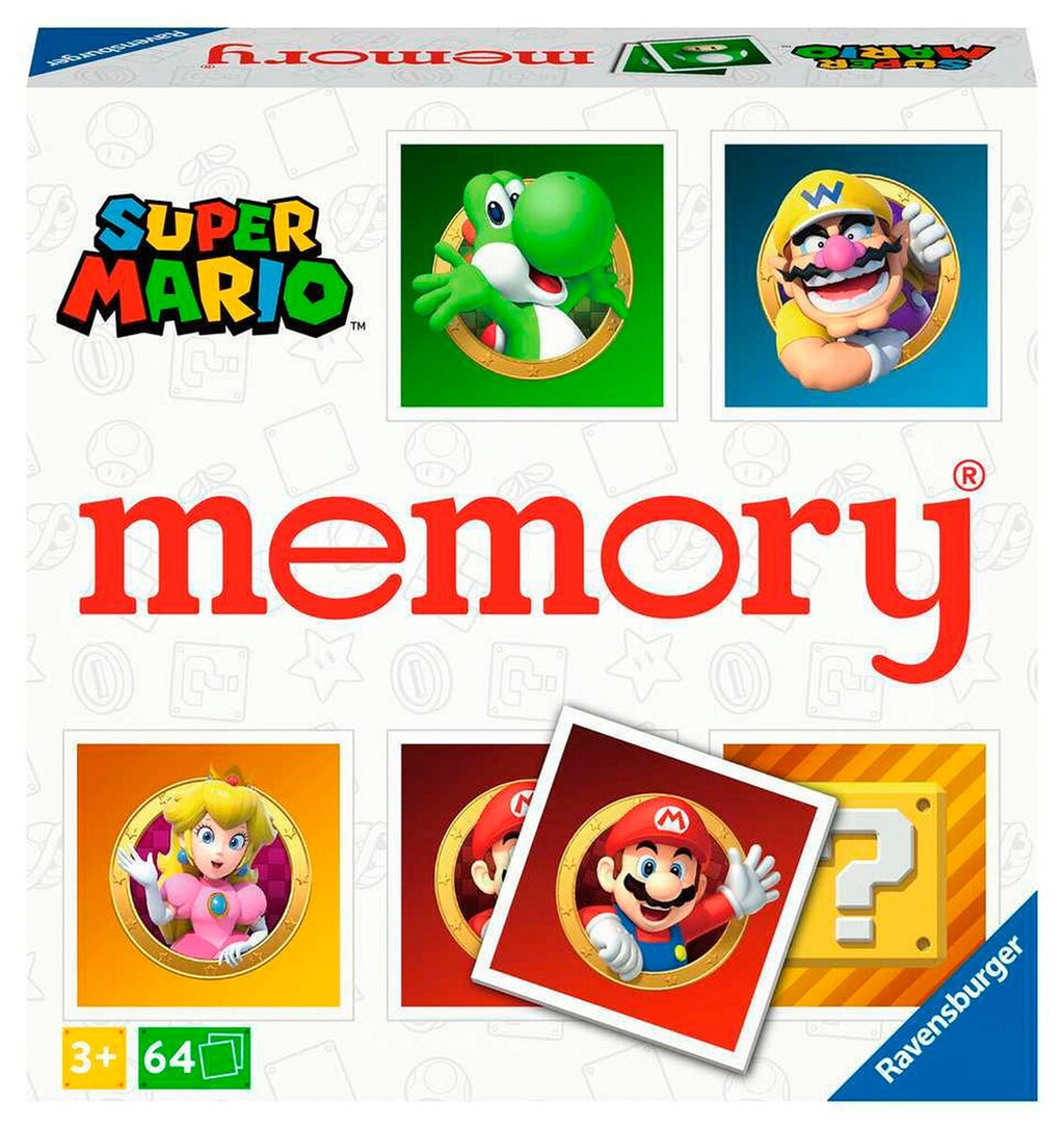 memory® Super Mario 32 bildepar 2-8 spillere forfra med kort