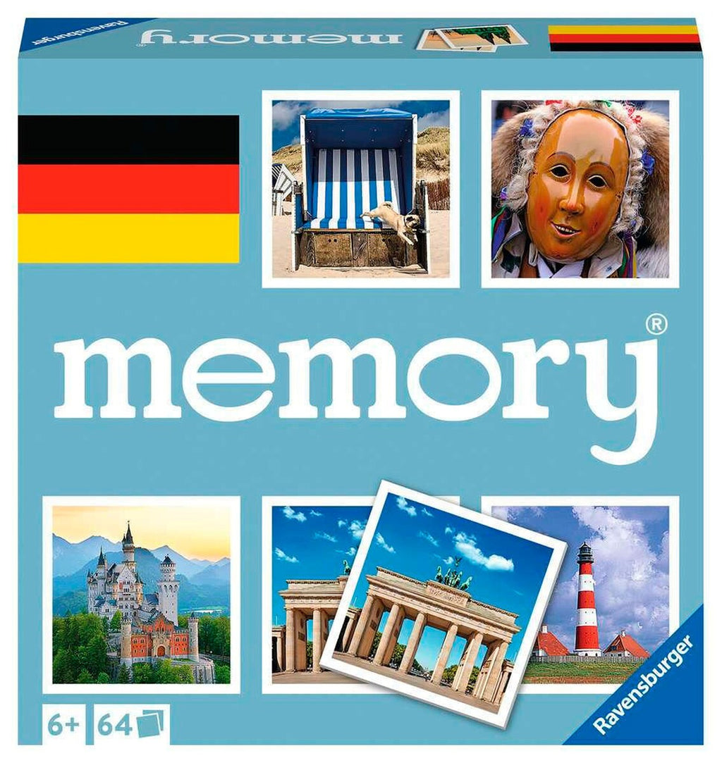 memory® Tyskland med 64 bildekort forfra med tyske landemerker