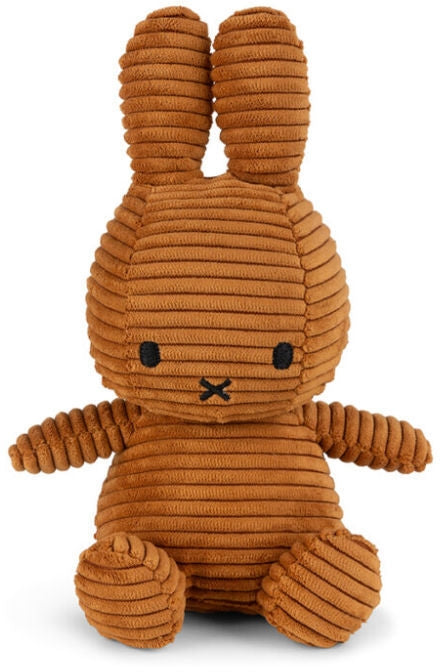 Miffy kanin ECO kordfløyel kanel kosedyr 23 cm forfra