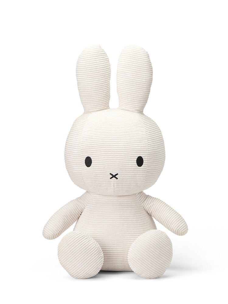Miffy kordfløyel kanin offwhite 50 cm - Bon Ton Toys forfra