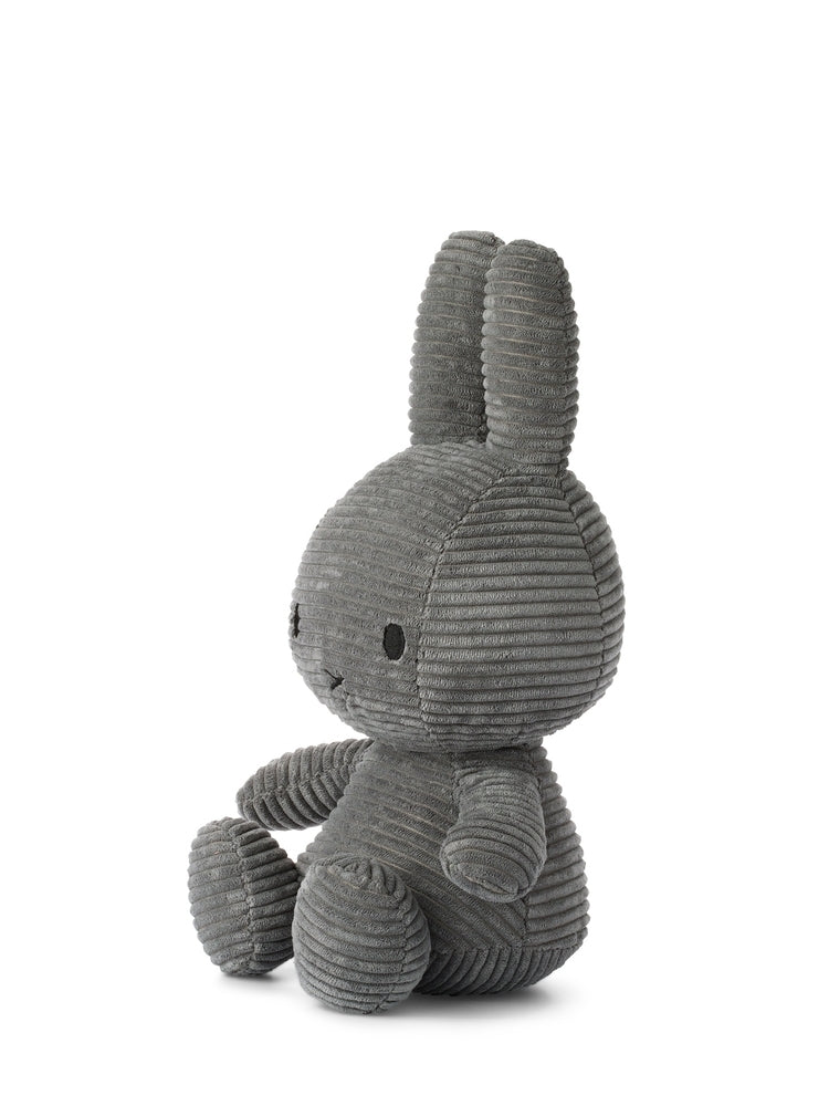 Miffy kordfløyel kanin grå 33 cm bakside