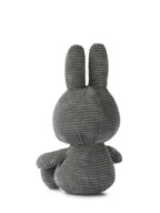 Miffy kordfløyel kanin grå 33 cm nærbilde