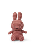 Miffy kosedyr kanin i kordfløyel gammelrosa 23 cm forfra