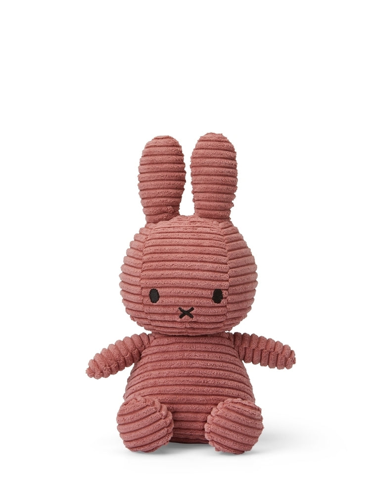 Miffy kosedyr kanin i kordfløyel gammelrosa 23 cm forfra