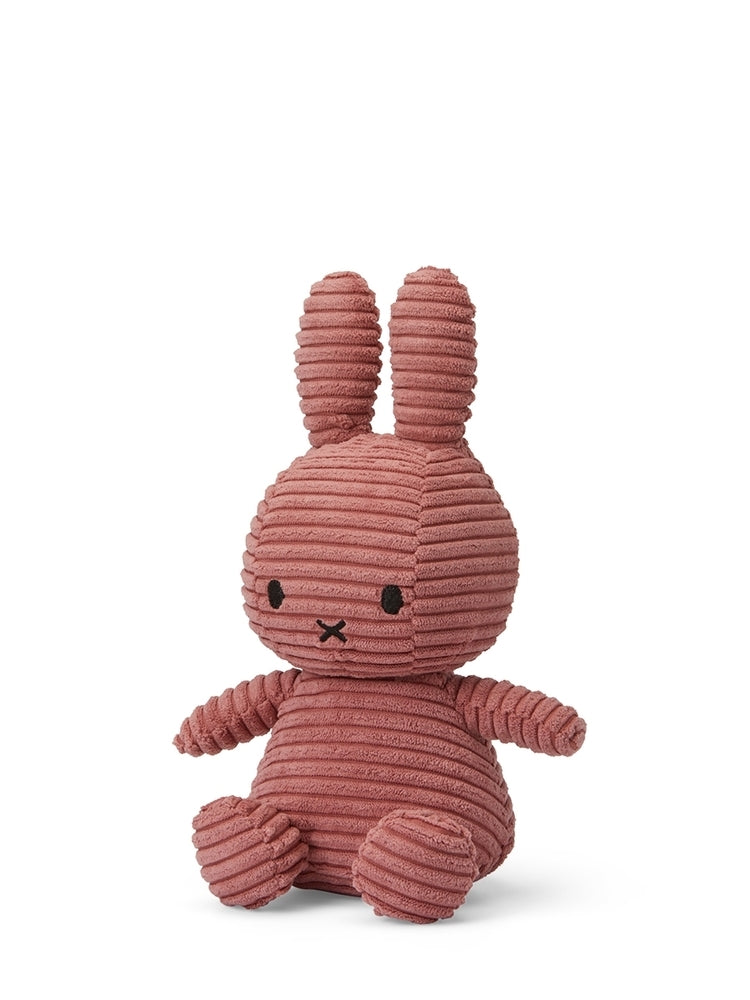 Miffy kosedyr kanin i kordfløyel gammelrosa 23 cm bakside