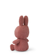 Miffy kosedyr kanin i kordfløyel gammelrosa 23 cm detalj nærbilde