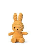 Miffy kosedyr kanin i kordfløyel gul 23 cm forfra