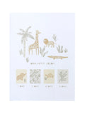 Milepælplakat for babyfoto 40 x 30 cm beige forfra