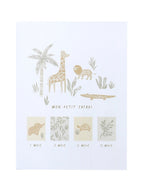 Milepælplakat for babyfoto 40 x 30 cm beige forfra