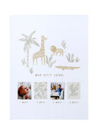 Milepælplakat for babyfoto 40 x 30 cm beige bakside