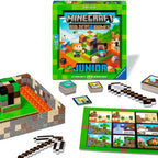 Montert Minecraft Builders & Biomes Junior brettspill med spillebrett og brikker