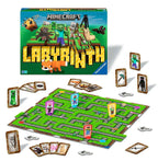 Detalj av gangkort og spillebrikker i Minecraft Labyrinth brettspill
