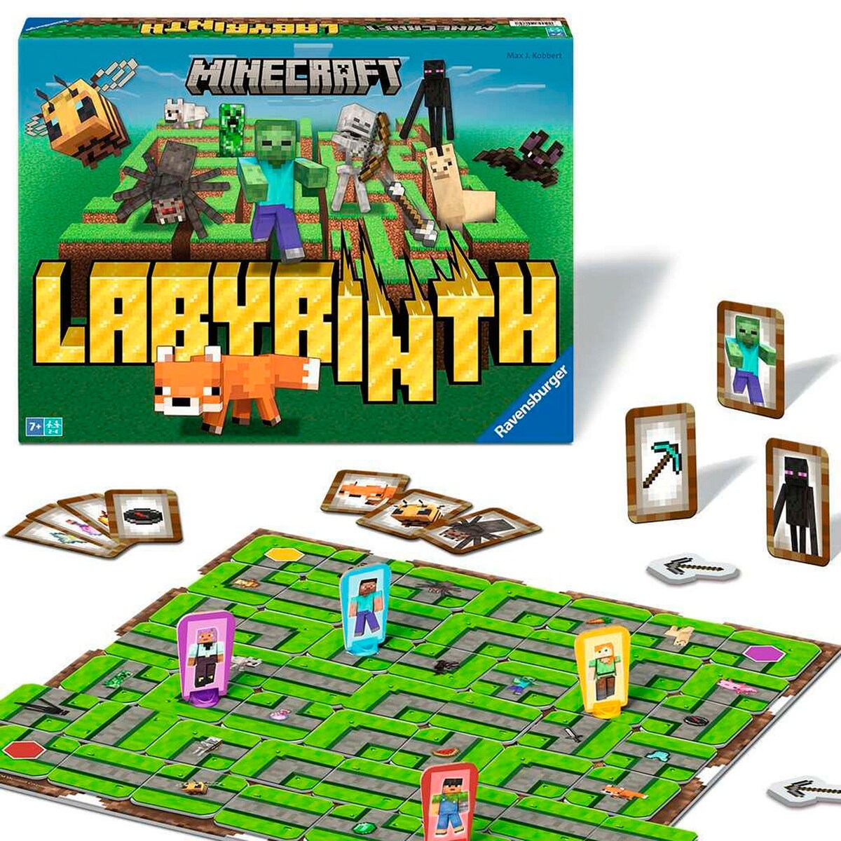 Montert Minecraft Labyrinth brettspill med alle komponenter