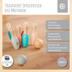 Mini bowlingspill i tre 8 deler fra 3 år bakside