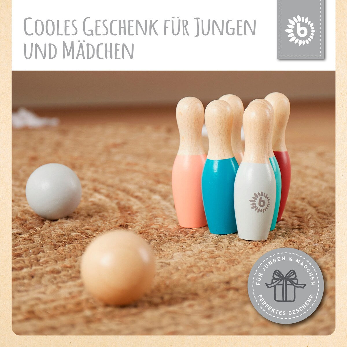 Mini bowlingspill i tre 8 deler fra 3 år - Bieco