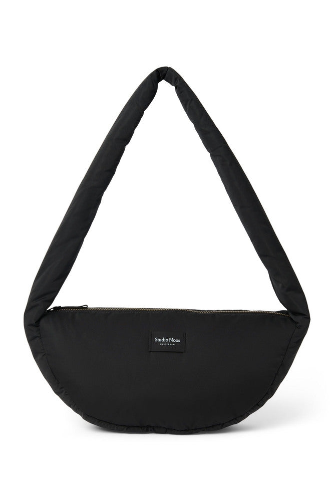 Mini skulderveske Black Puffy polyester 39x11x20 cm forfra