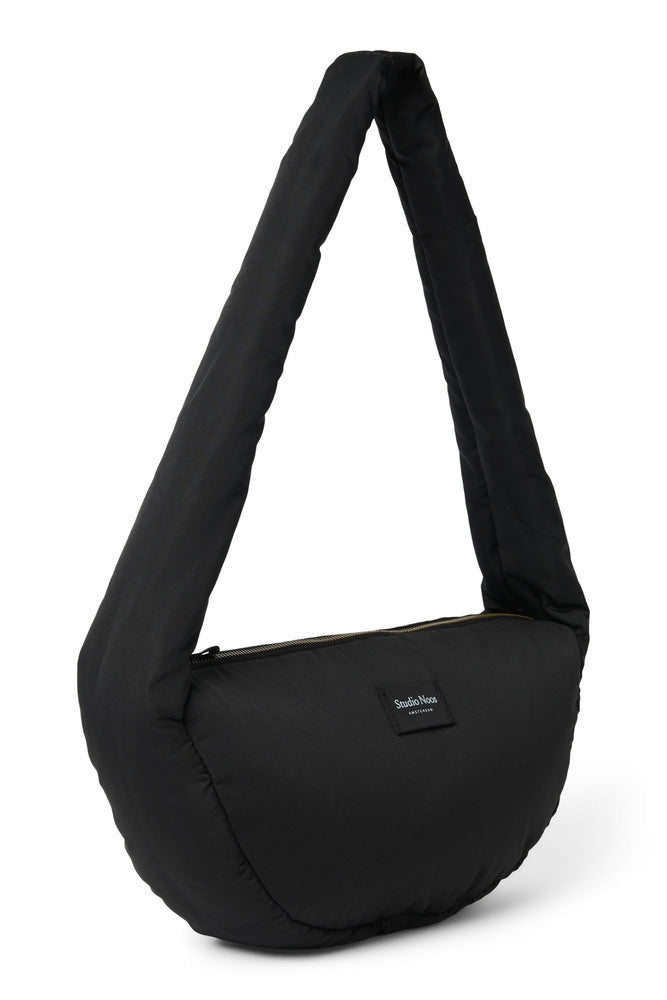 Mini skulderveske Black Puffy polyester 39x11x20 cm bakside