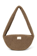 Mini skulderveske Teddy Brown polyester forfra