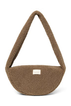Mini skulderveske Teddy Brown polyester forfra