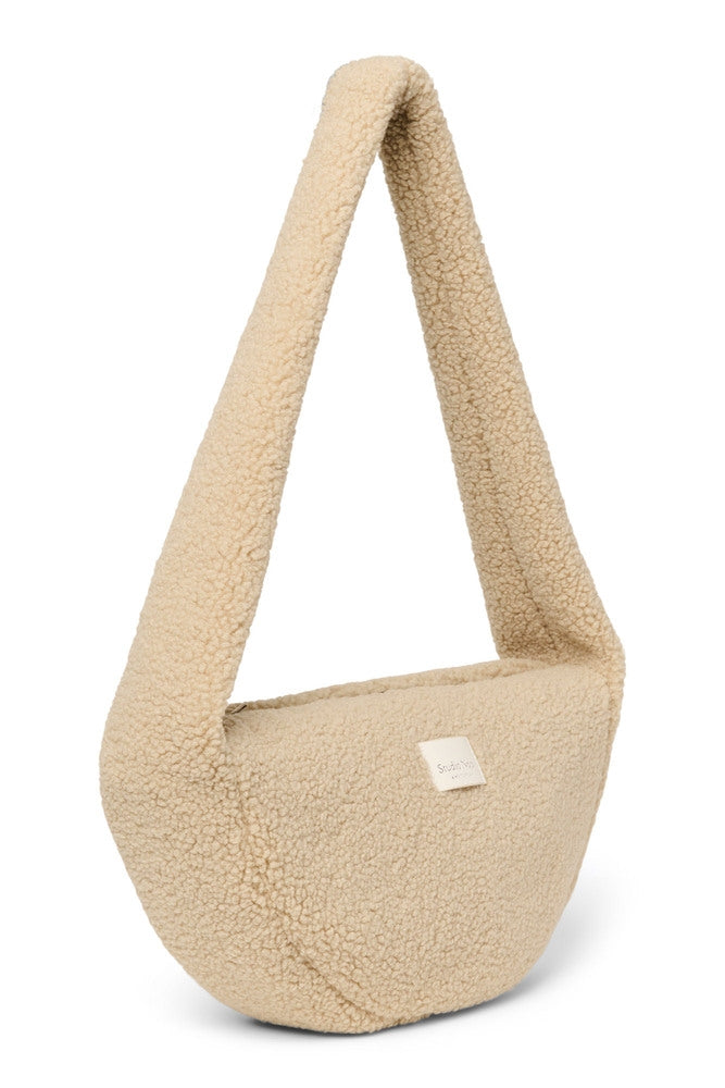 Mini skulderveske Teddy Ecru polyester bakside