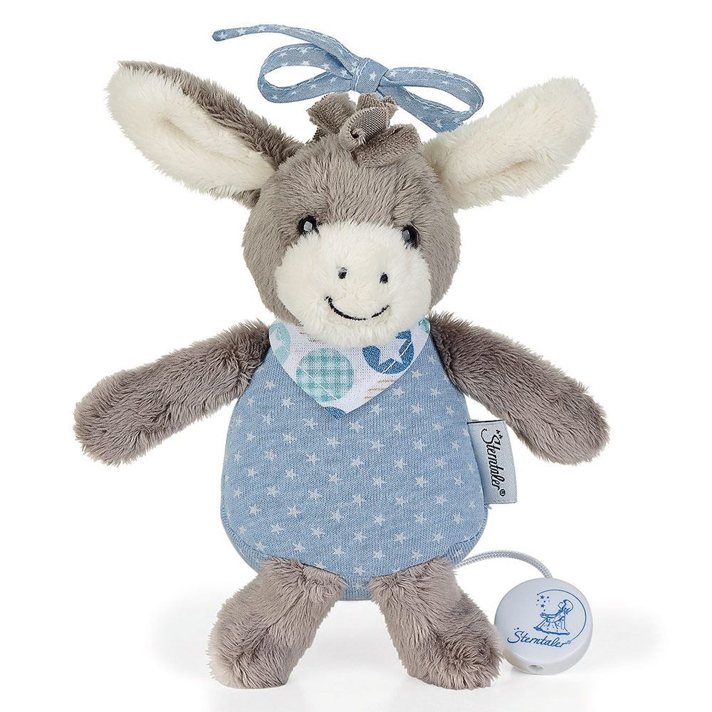 Mini spilledåse kosedyr 20 cm giraff Kaya - Sterntaler bakside med feste