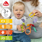 Minimobile krabbe med rangle og speil 18 cm bakside