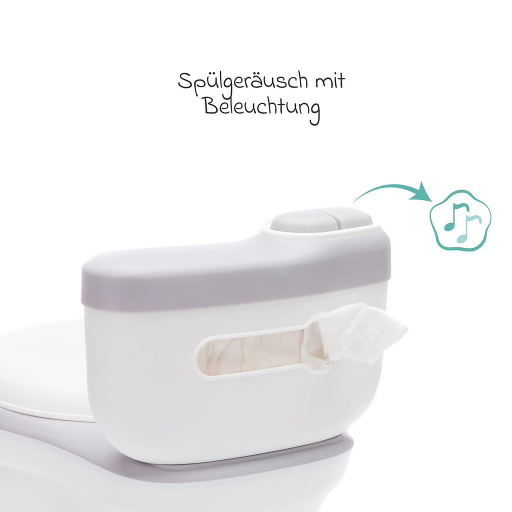 Minitoalett Marlin med skyllelyd og 6 melodier håndtering av beholder