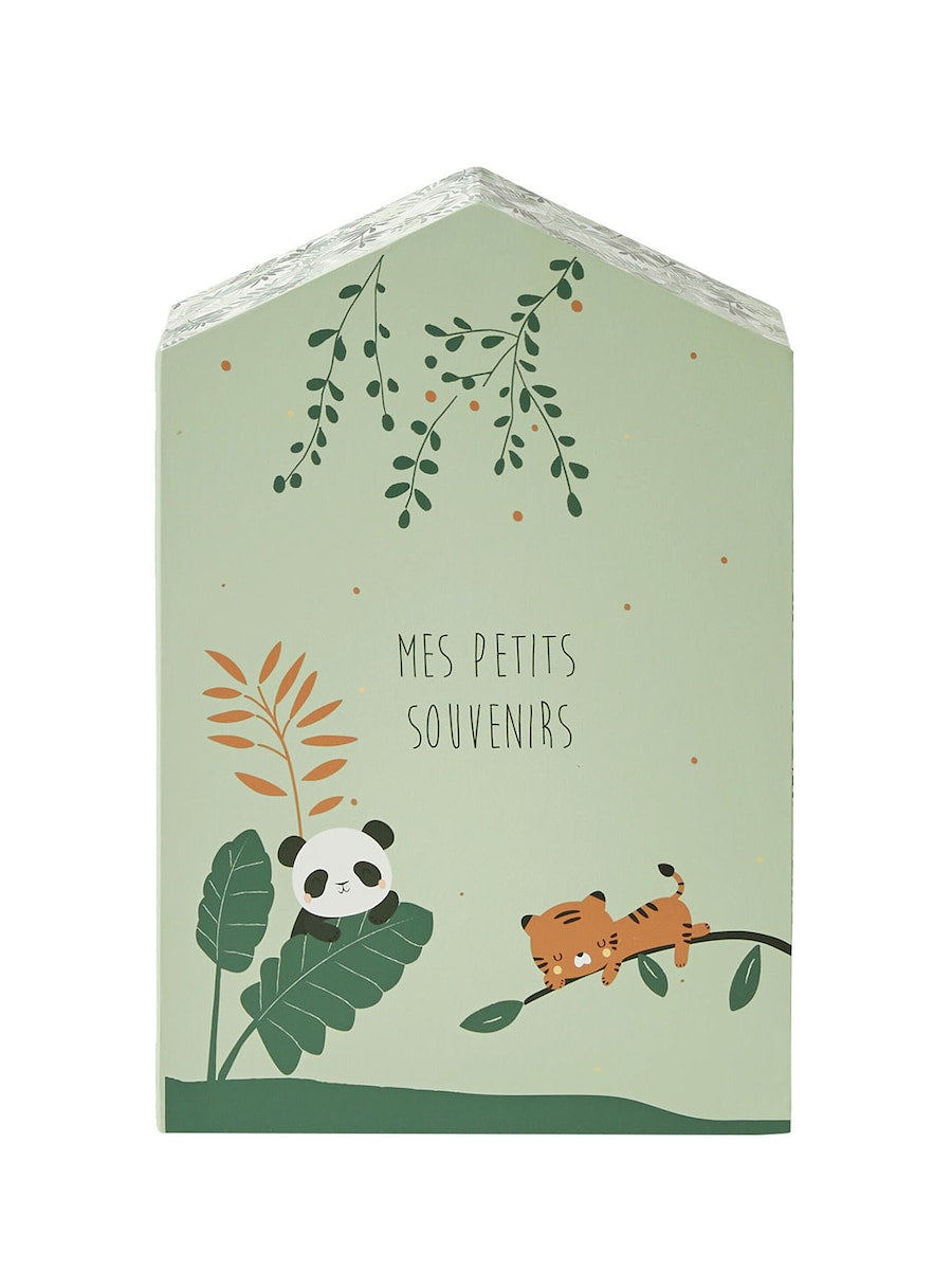 Minneboks for baby Pandafreunde 31x21x9 cm papp forfra