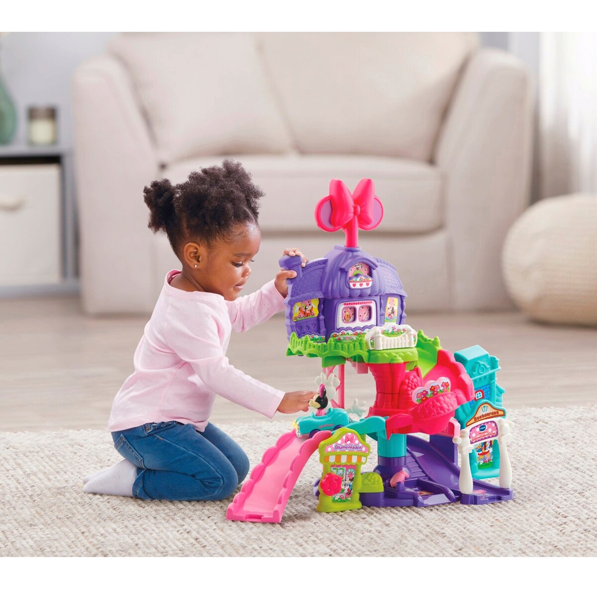 Minnie Mouse handlelekesett montert med leker