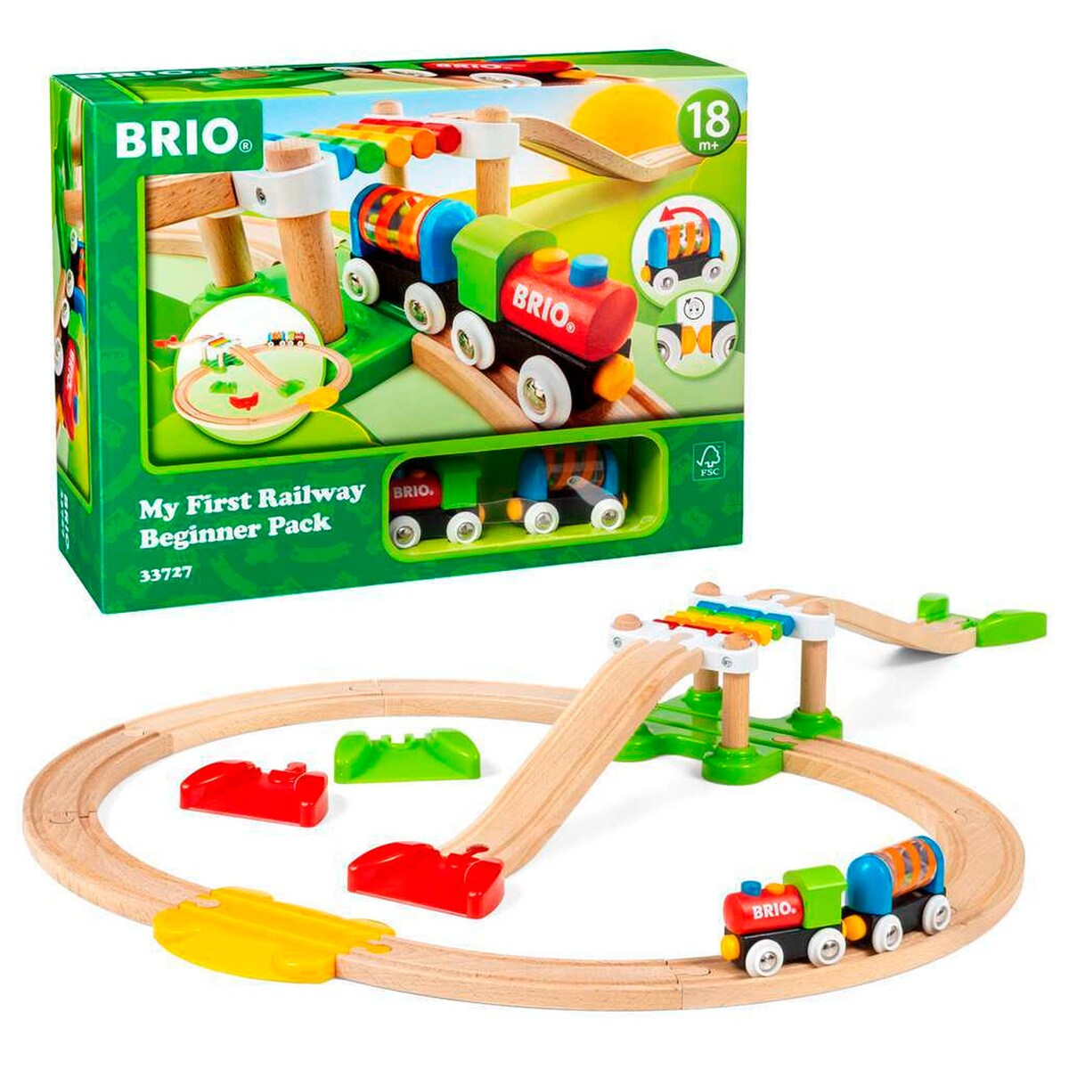 Mitt første togbane startsett med bro og tunnel - BRIO forfra