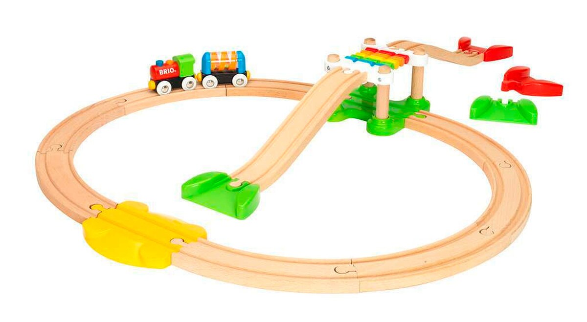 Mitt første togbane startsett med bro og tunnel - BRIO detalj av broen