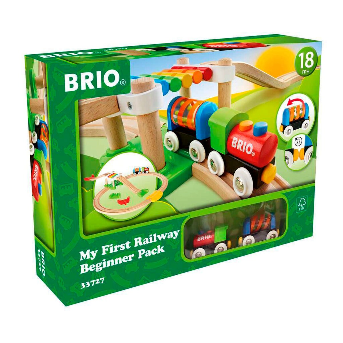 Mitt første togbane startsett med bro og tunnel - BRIO montert bane