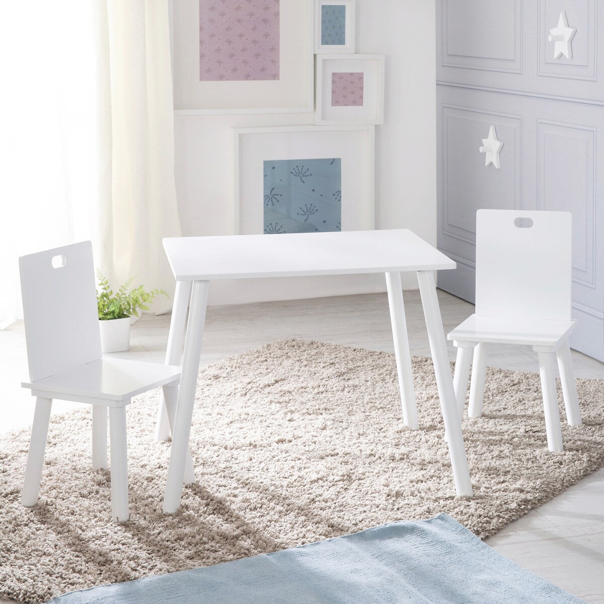 Montert Møbelgruppe for barn 3-deler i MDF, 1,5-10 år