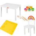 Møbelgruppe for barn Play-Doh 12 deler hvit massivtre forfra