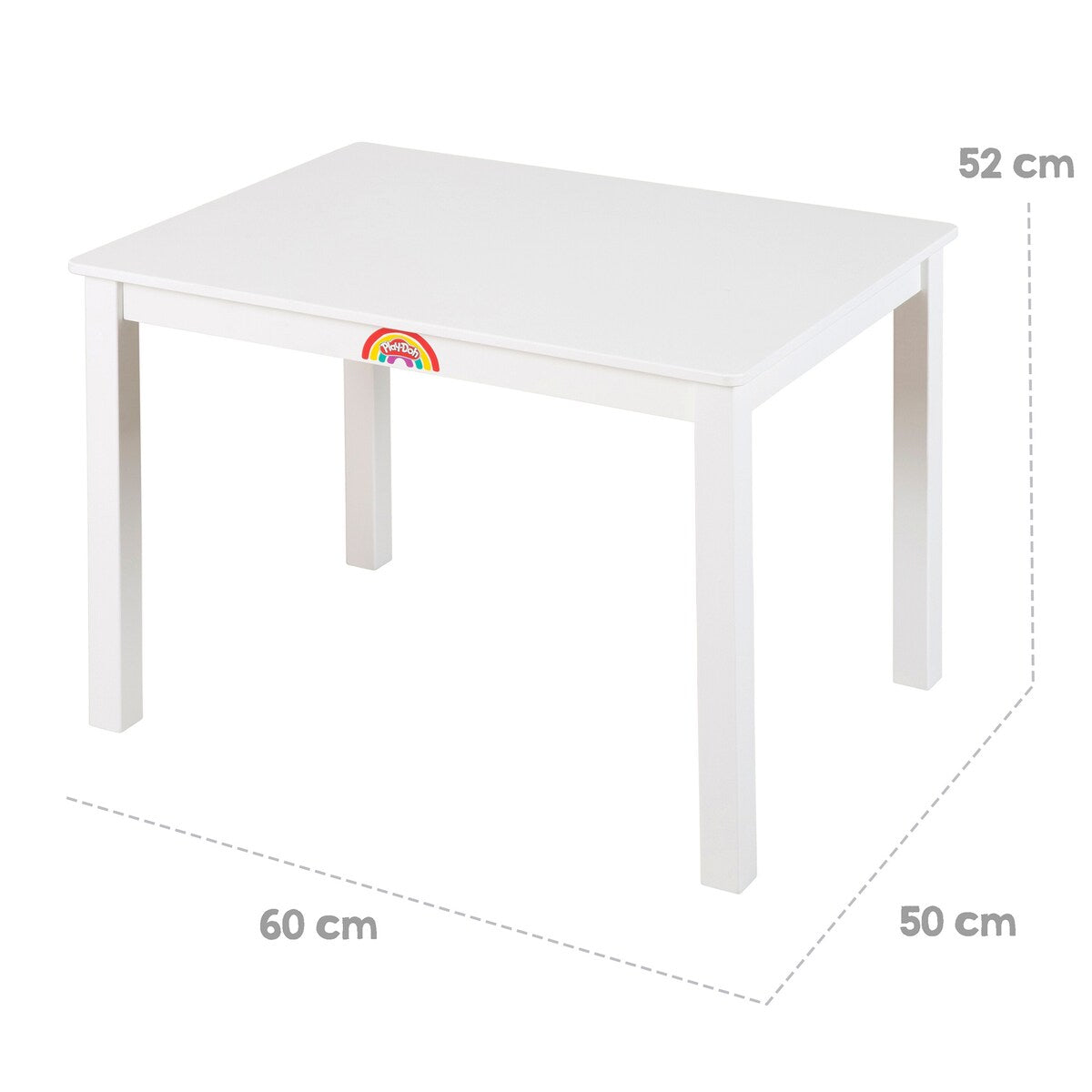 Møbelgruppe for barn Play-Doh 12 deler hvit massivtre med Play-Doh kosedoser