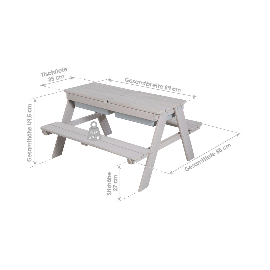 Møbelgruppe for barn Play for 4 Outdoor Deluxe 89x86 cm - roba